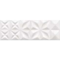 Delicate lines white glossy structure O-DEL-WTU052 Настенная